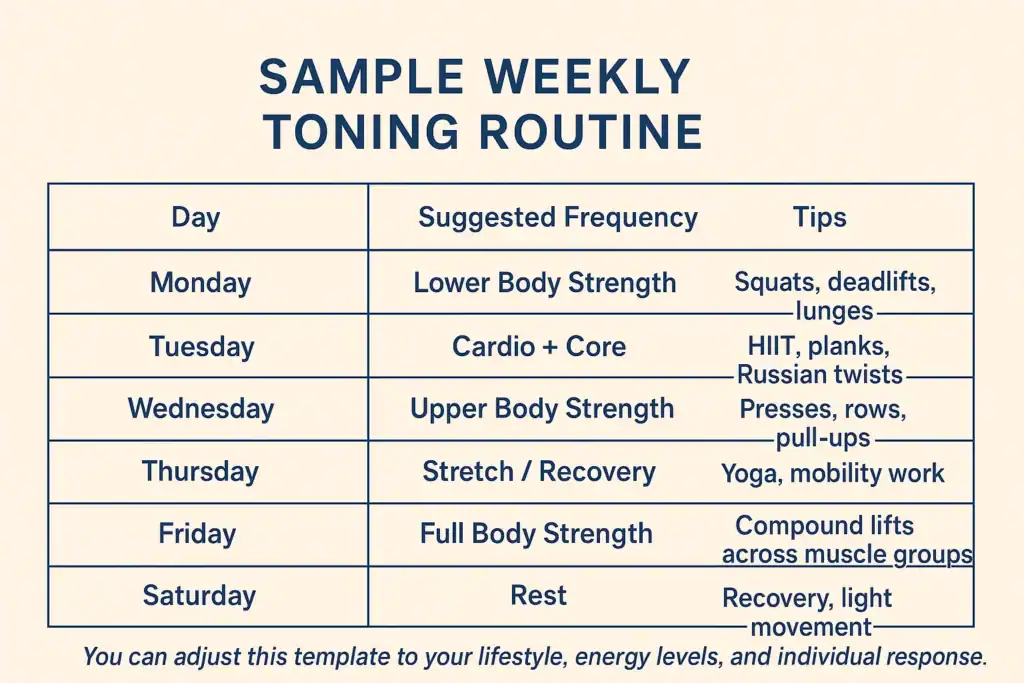 Weekly exercise Portsmouth  plan graphic