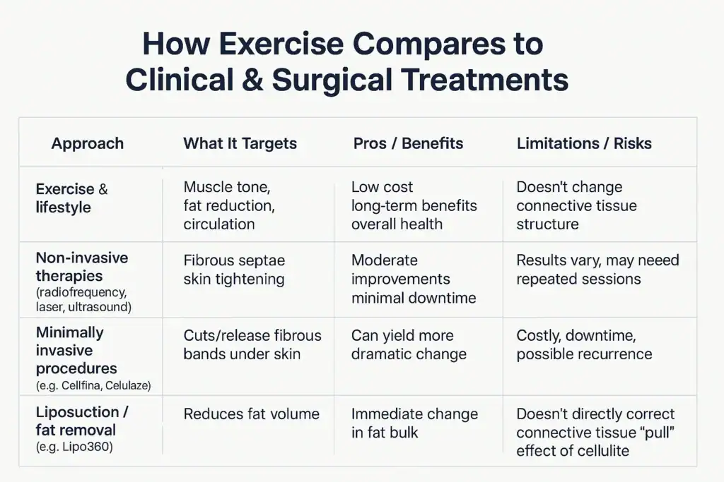 How exercise compares to treatments from Lipo 360 Portsmouth 